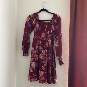 Smocked Bodice floral dress | size XS